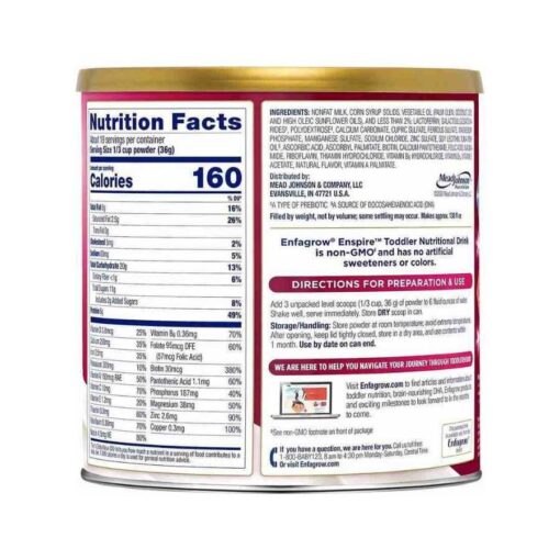 Sữa Bột Enfagrow Enspire Toddler Nutritional Drink 680G Mỹ