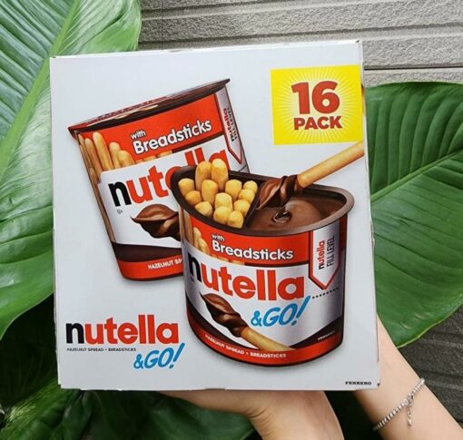 Bánh Que Chấm Socola Nutella &Amp; Go Hazelnut Spread Breadsticks Thùng 16 Gói