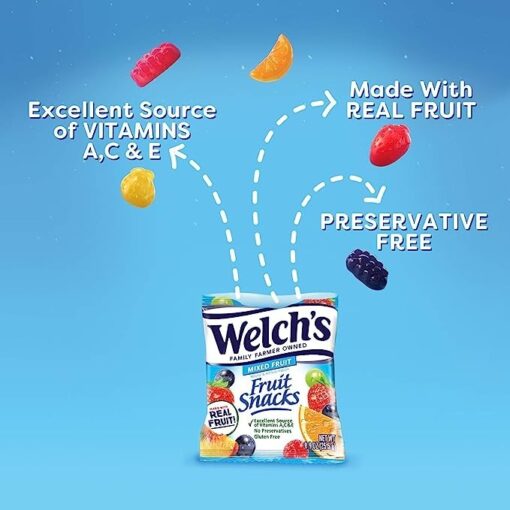 Kẹo Dẻo Trái Cây Welch’s Fruit Snacks Mixed Fruit  