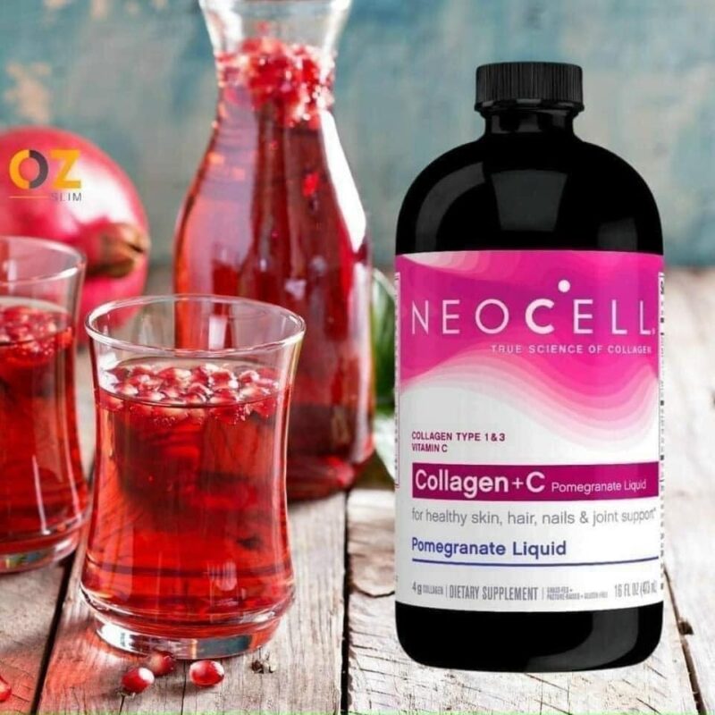 Nước Uống Neocell Collagen +C Pomegranate Liquid 473ML Hương Lựu Đẹp Da