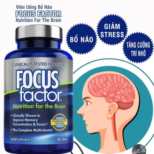 Viên Uống Focus Factor Nutrition For The Brain 180 Viên Hỗ Trợ Bổ Não