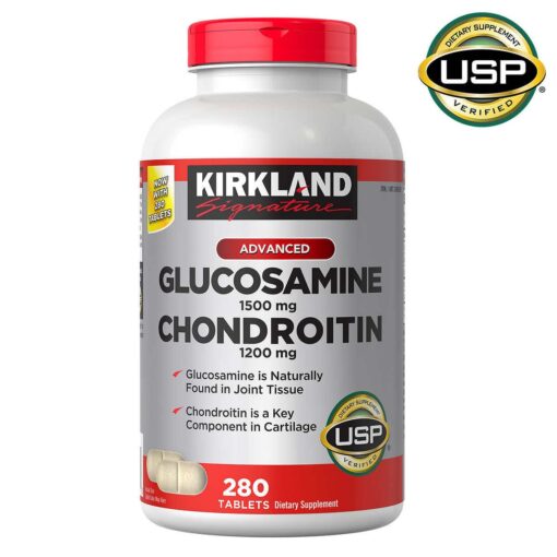 Viên Uống Kirkland Signature Glucosamine Chondroitin 280 Viên Bổ Xương Khớp