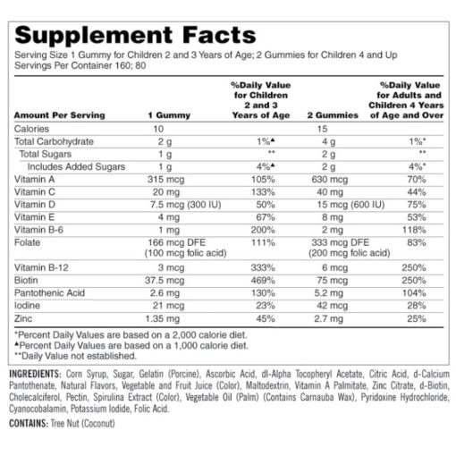 Kẹo Dẻo Kirkland Children’s Multivitamin Bổ Sung Vitamin Cho Bé 160 Viên Mỹ