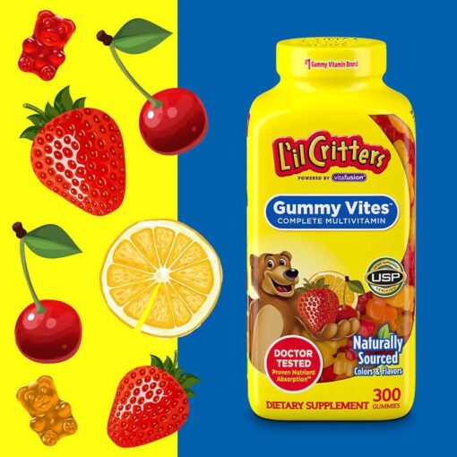 Kẹo Dẻo L’il Critters Gummy Vites Daily Multivitamin Cho Bé 300 Viên Mỹ