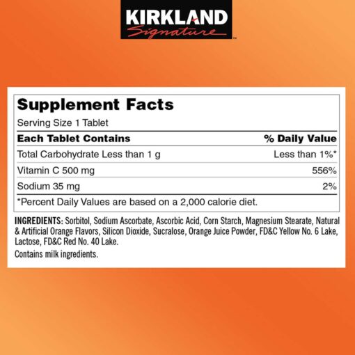 Viên Uống Kirkland Signature C 1000Mg Bổ Sung Vitamin C 500 Viên