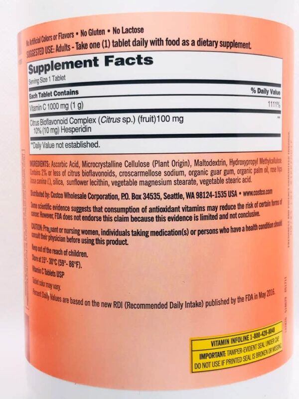 Viên Uống Kirkland Signature C 1000MG Bổ Sung Vitamin C 500 Viên