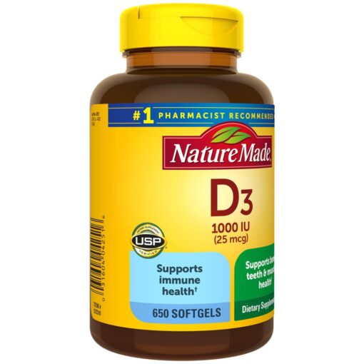 Viên Uống Nature Made D3 1000 Iu Bổ Sung Vitamin 650 Viên